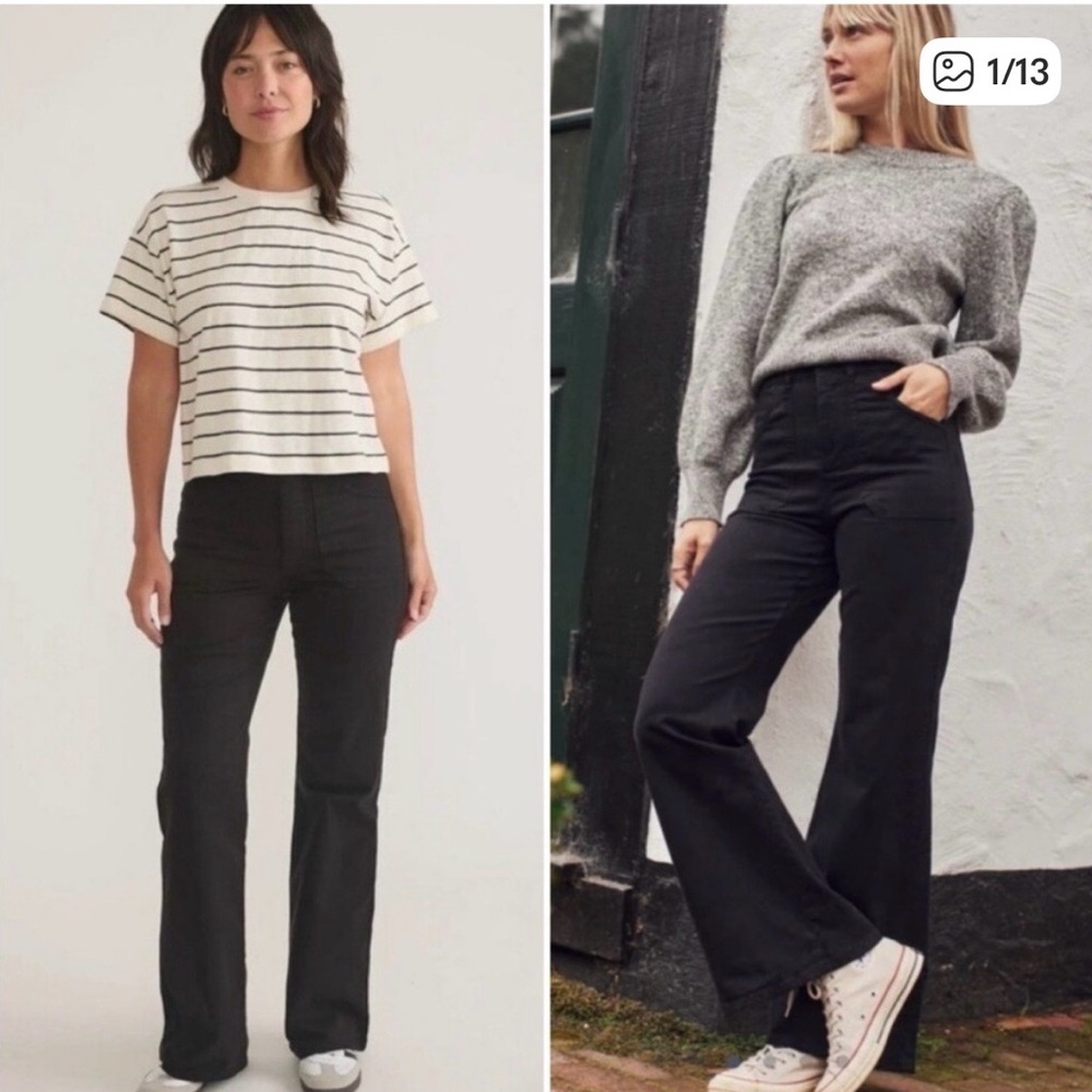 Like New! Marine Layer Bridget Flare Pants Black Size 12